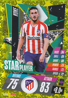 Koke Atletico Madrid 2020/21 Topps Match Attax CL Star Players #SP03